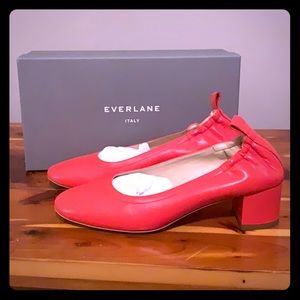 Everlane’s famous Day Heel. Orange leather. 7.5M